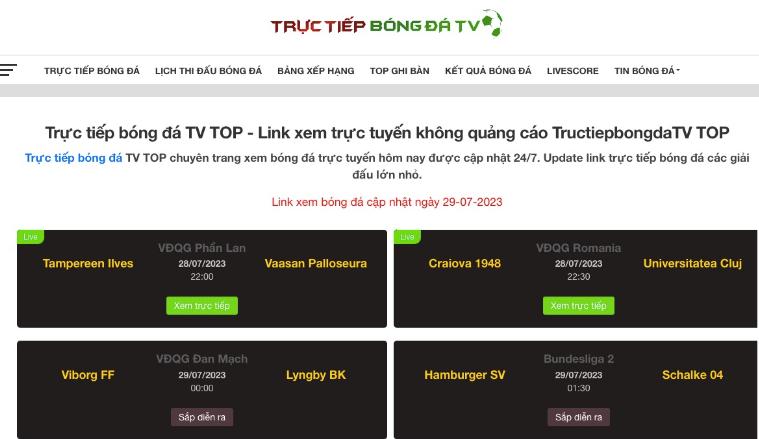 Tructiepbongdatv.top cung cấp thông tin đáng tin cậy và phong phú về lĩnh vực bóng đá