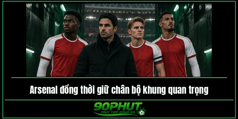 Arsenal đồng thời giữ chân bộ khung quan trọng