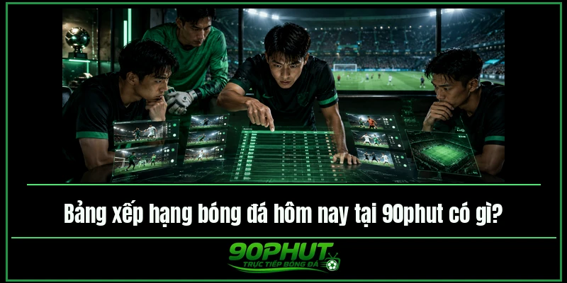 Bảng xếp hạng bóng đá tại 90phut được cập nhật như thế nào