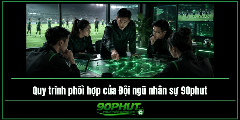 Quy trình phối hợp của đội ngũ nhân sự trực tiếp bóng đá 90phut Quy trình phối hợp của đội ngũ nhân sự trực tiếp bóng đá 90phut