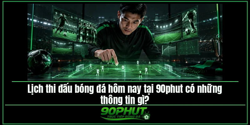 Lịch thi đấu bóng đá hôm nay tại 90phut có những thông tin gì
