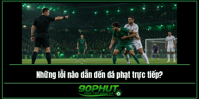 Những lỗi nào dẫn đến đá phạt trực tiếp